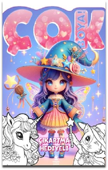 Çok Boya! Çıkartmalı Dev Boyama Kitabı-Sihir