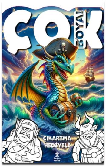 Çok Boya! Çıkartmalı Dev Boyama Kitabı-Yaratıklar