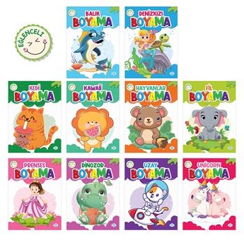 Eğlenceli Boyama Seti (10 Kitap Takım)