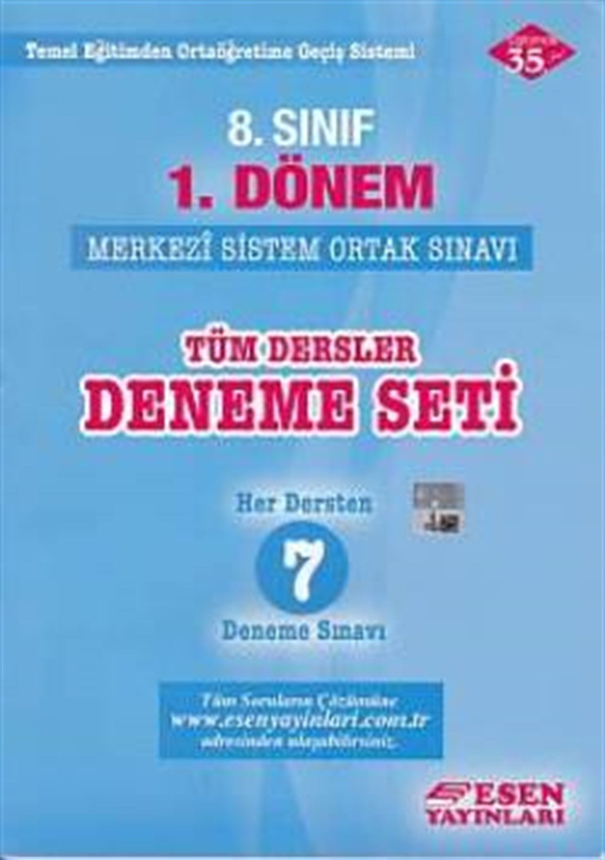 Esen 8. Sınıf 1. Dönem TEOG Tüm Dersler Deneme Seti