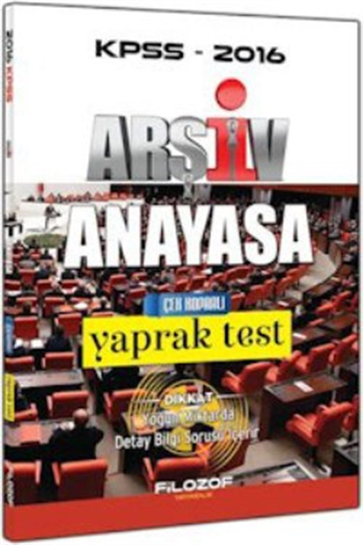 Filozof Yayıncılık 2016 KPSS Arşiv Anayasa Çek Koparlı Yaprak Test
