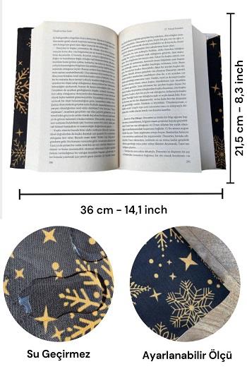 Gece & Kar Desenli Ayarlanabilir Kitap Kılıfı