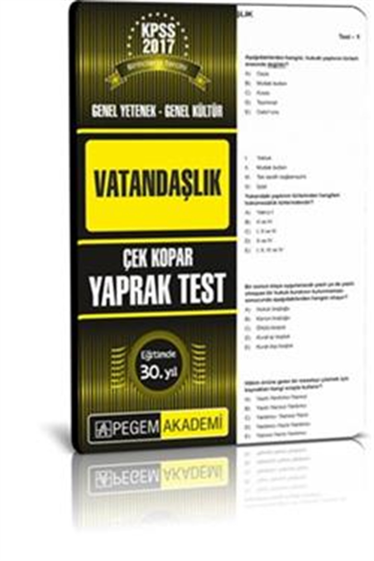 GY-GK Vatandaşlık Çek Kopar Yaprak Test