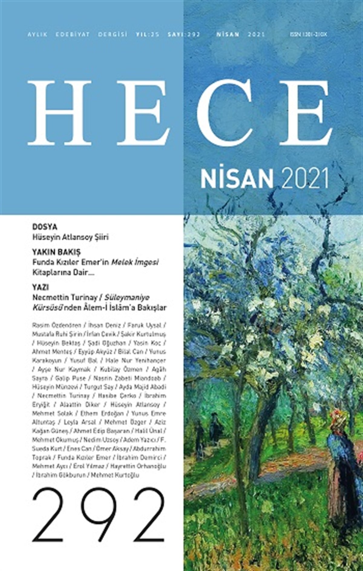 Hece Aylık Edebiyat Dergisi Sayı: 292 (Nisan 2021)