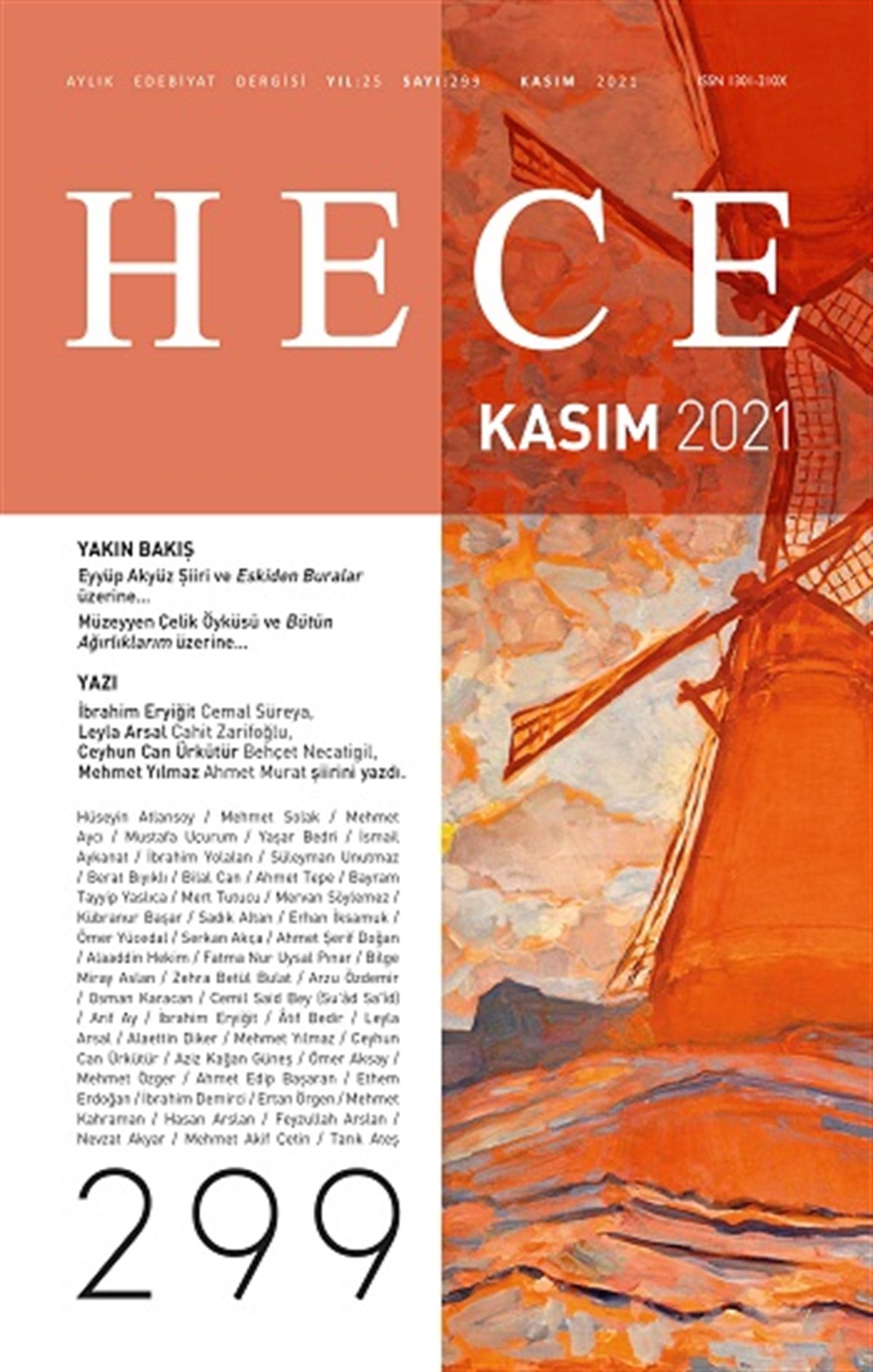 Hece Dergisi Sayı 299  - Kasım 2021