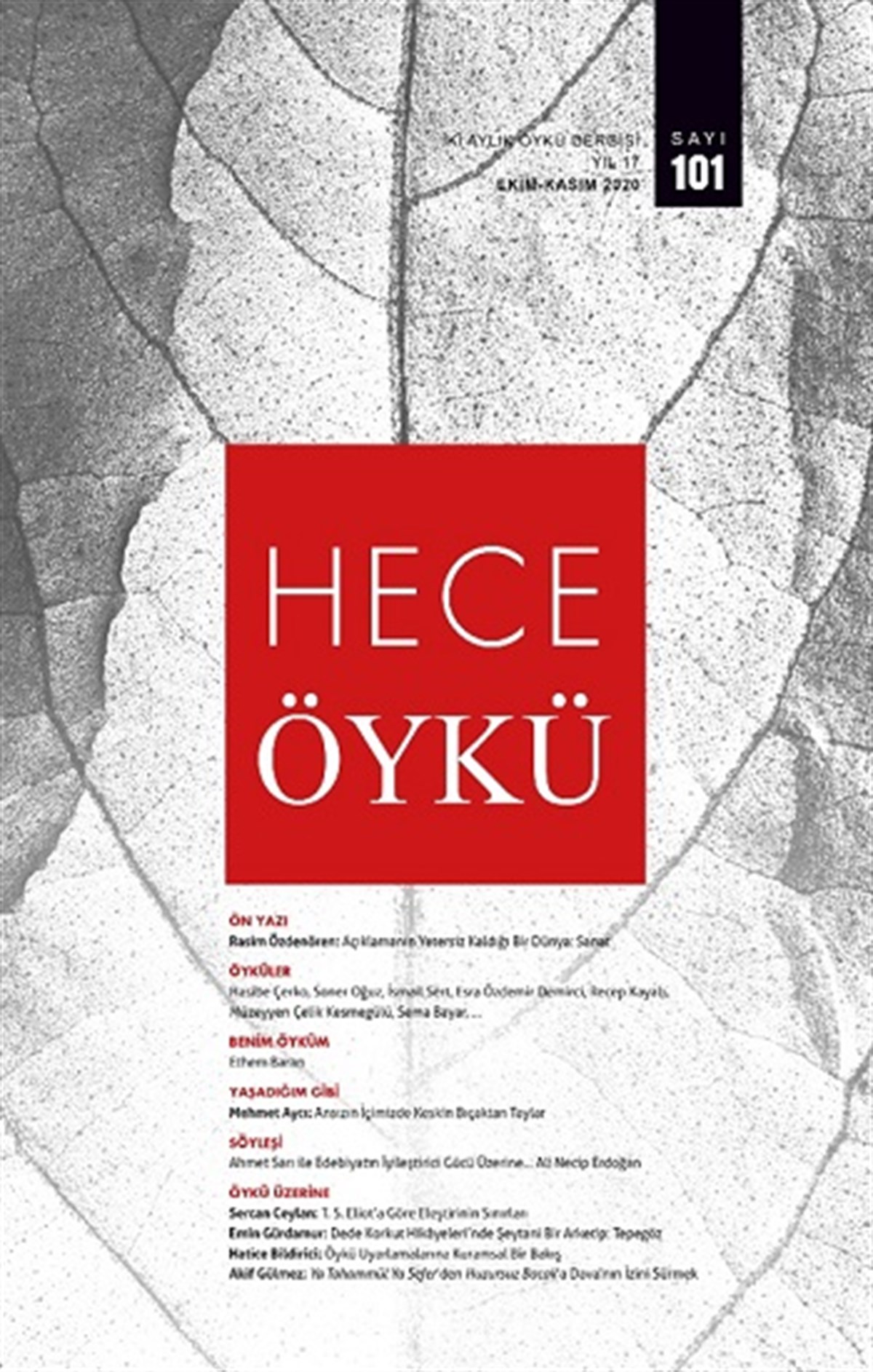 Hece İki Aylık Öykü Dergisi Sayı 101 Ekim - Kasım 2020