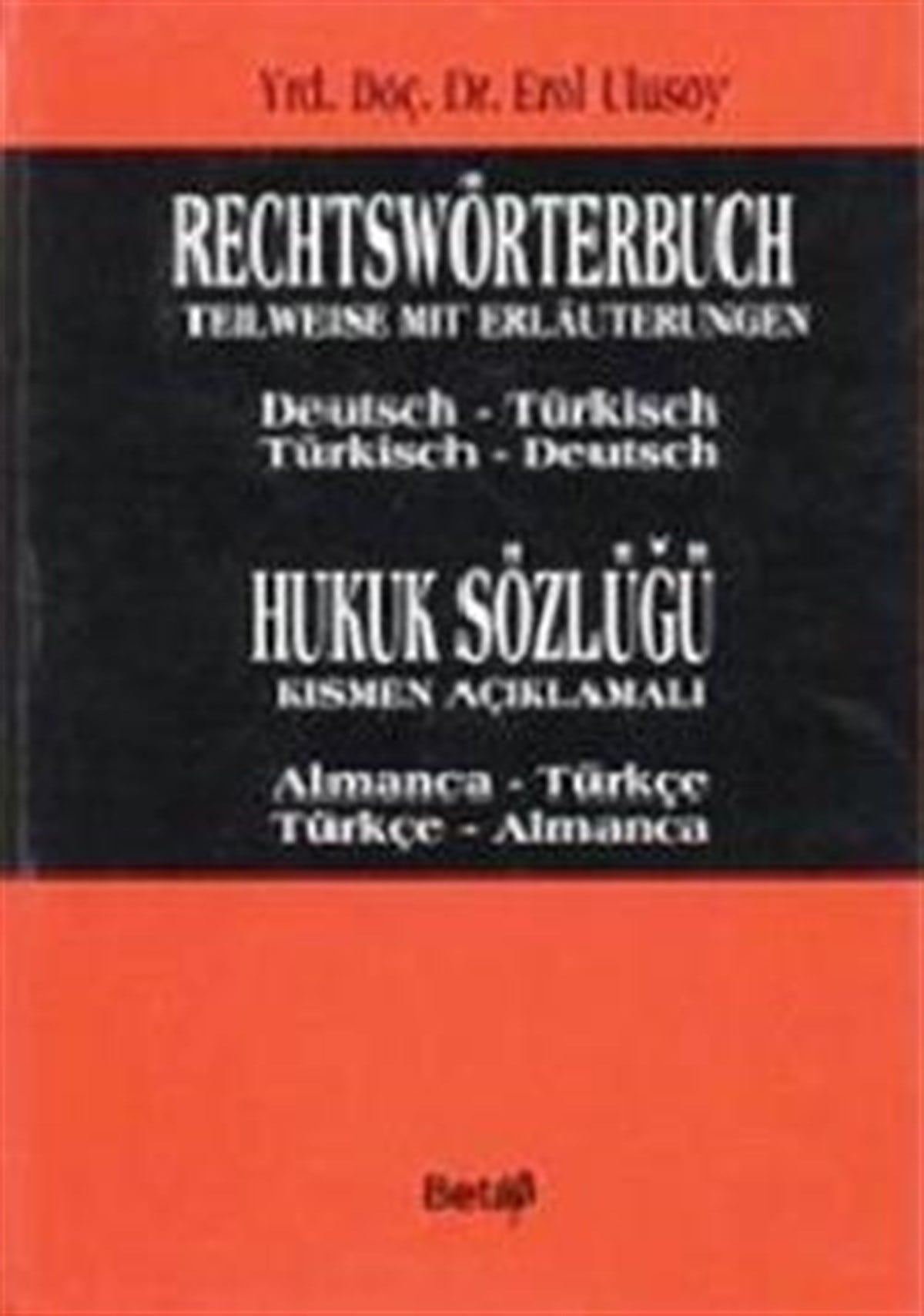 Hukuk Sözlüğü - Rechtswörterbuch