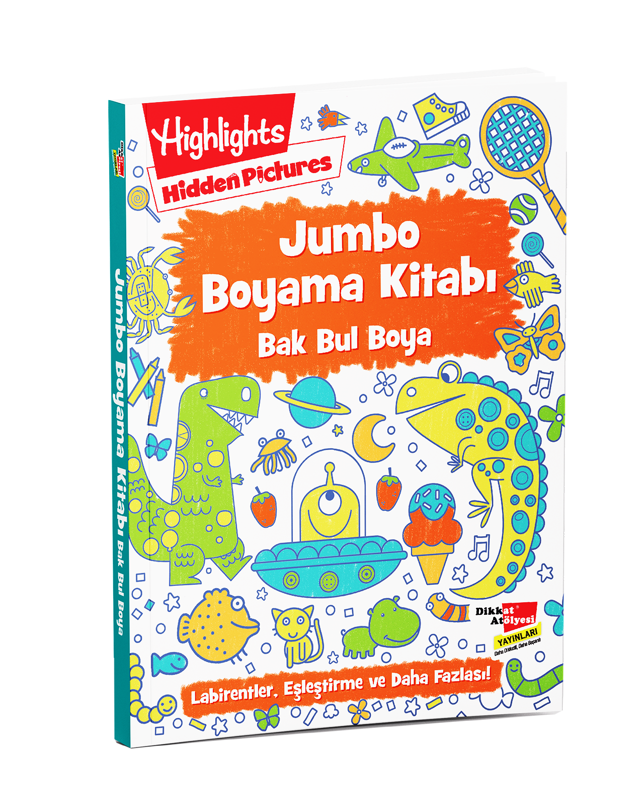 Jumbo Boyama Kitabı Bak Bul Boya (Labirentler, Ara Bul, Eşleştirme Etkinlikleri)