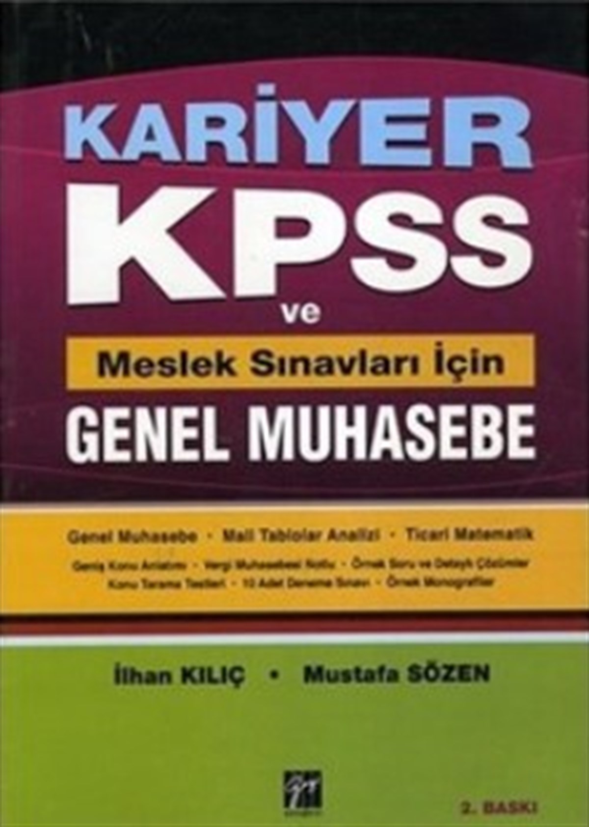 Kariyer KPSS ve Meslek Sınavları İçin Genel Muhasebe