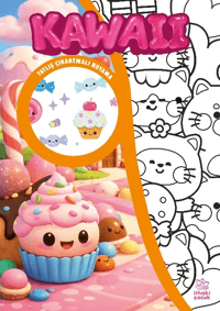 Kawaii ;Çıkartmalı Boyama Kitabı