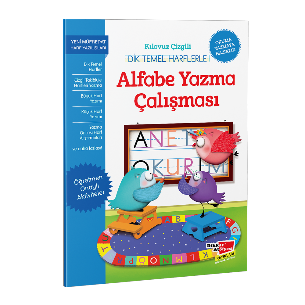 Kılavuz Çizgili Dik Temel Harflerle Alfabe Yazma Çalışması (ÇEK KOPAR ÖZELLİKLİ)