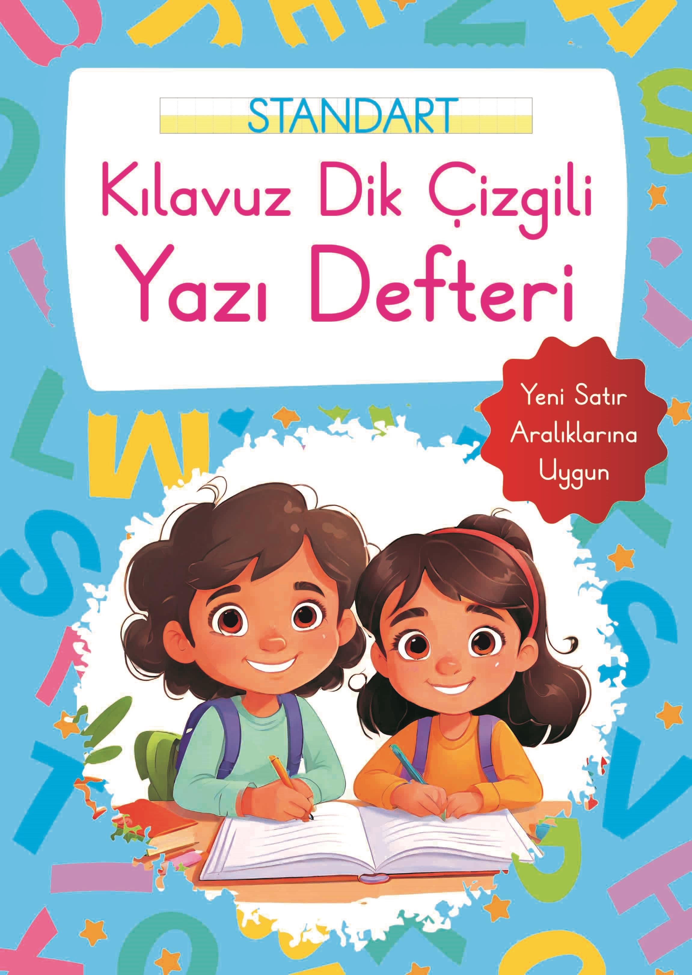 Kılavuz Dik Çizgili Yazı Defteri Büyük Boy - Mavi