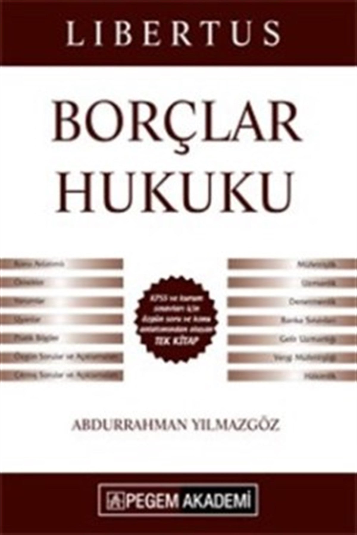 KPSS Libertus Borçlar Hukuku Konu Anlatımlı
