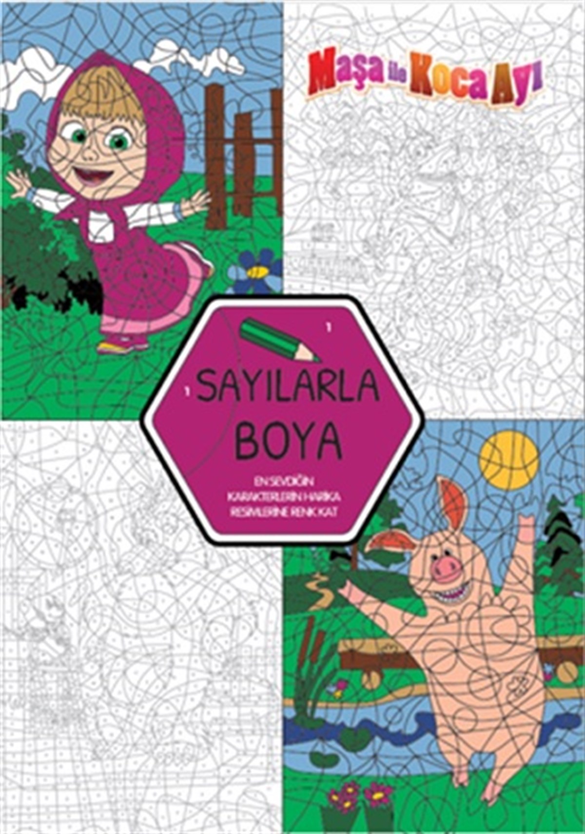 Maşa iel Koca Ayı Sayılarla Boya