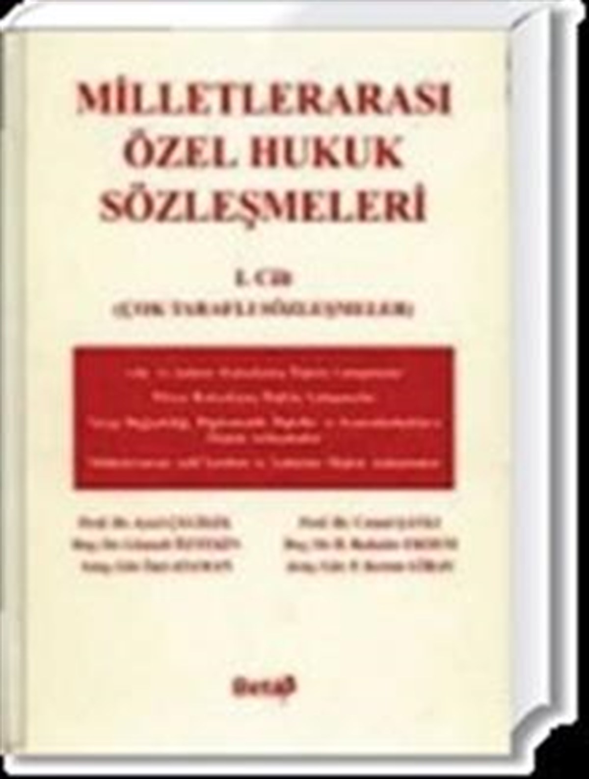 Milletlerarası Özel Hukuk Sözleşmeleri 1. Cilt
