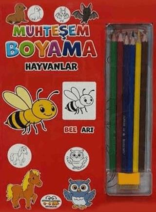 Muhteşem Boyama - Hayvanlar (6'lı Boya Kalemi Hediyeli)