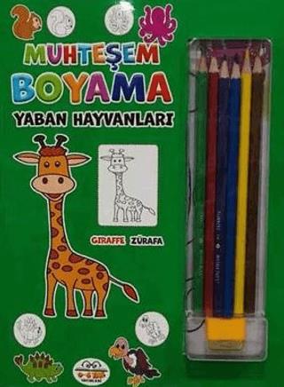 Muhteşem Boyama - Yaban Hayvanları (6'lı Boya Kalemi Hediyeli)