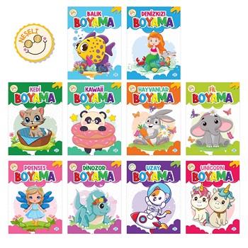 Neşeli Boyama Seti (10 Kitap Takım)