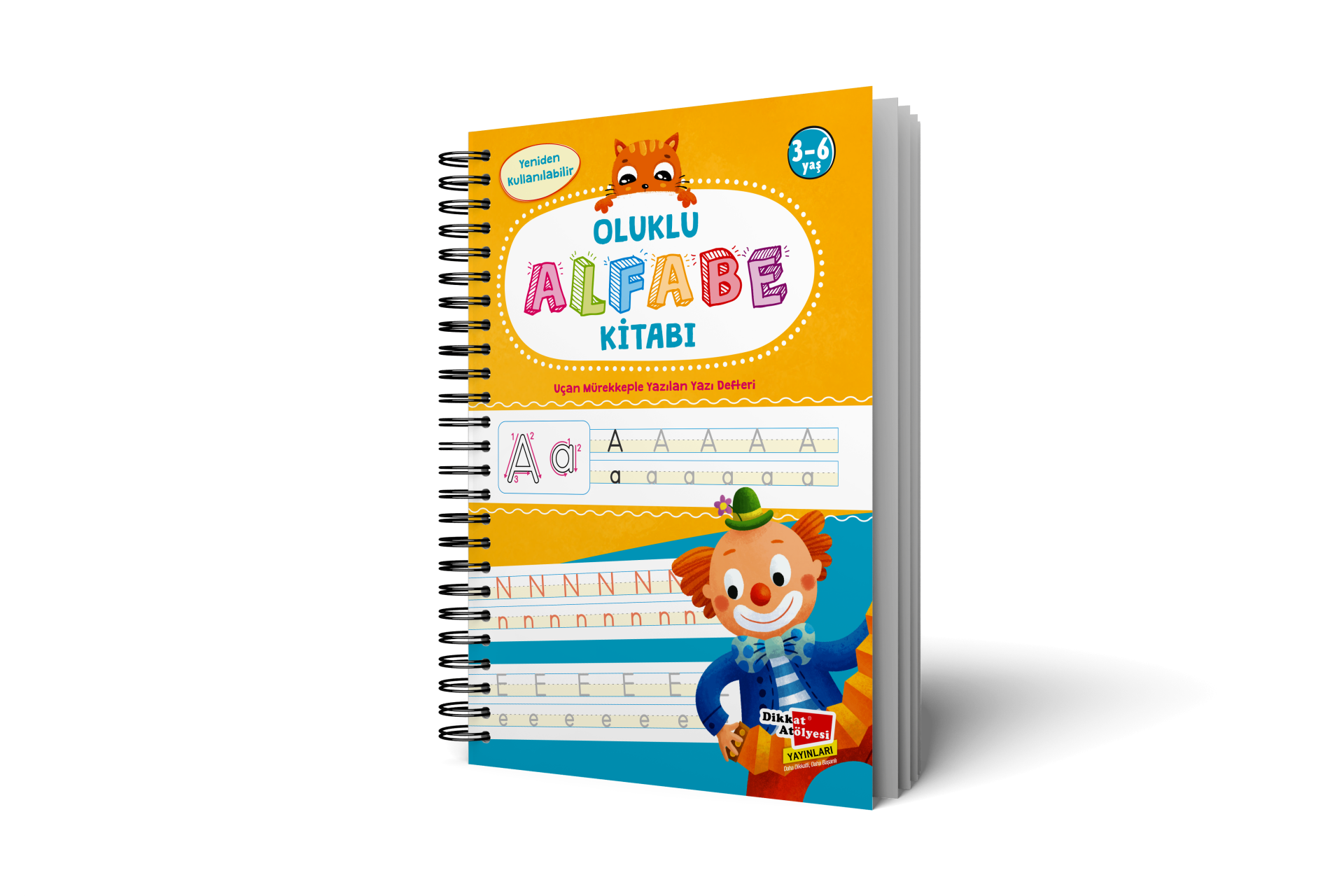 Oluklu (Kabartmalı) Alfabe Kitabı – Sihirli Uçan Mürekkepli Kalem Hediyeli | 4-7 Yaş