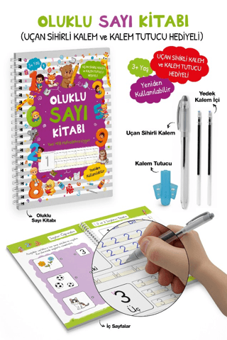 Oluklu Sayı Kitabı (Uçan Sihirli Kalem ve Kalem Tutucu Hediyeli)