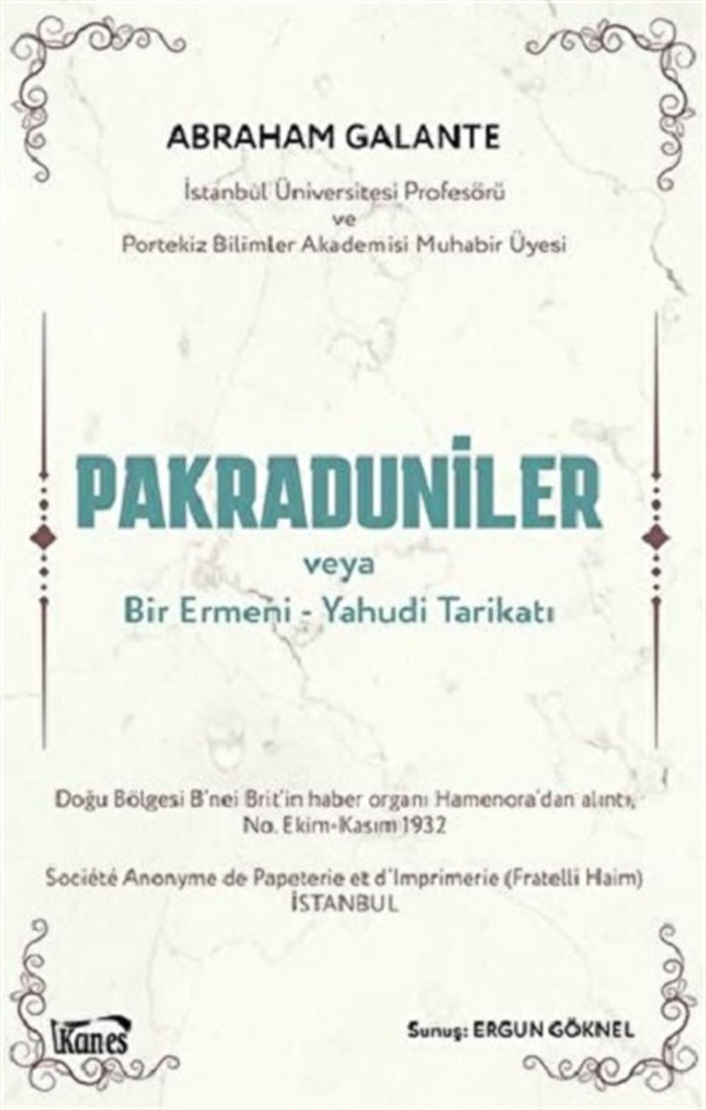 Pakraduniler veya Bir Ermeni-Yahudi Tarikatı