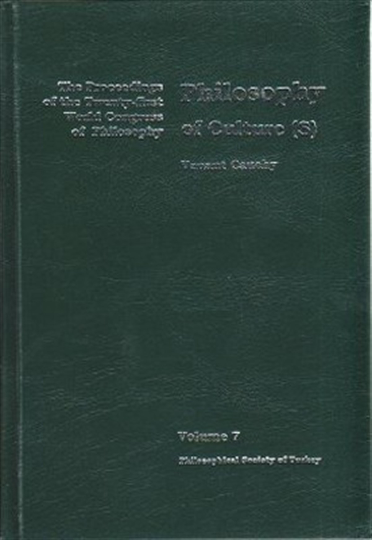 Philosophy of Culture(s)
