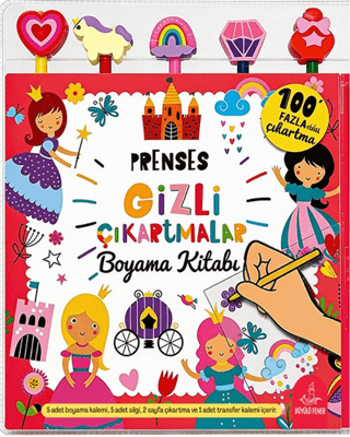 Prenses Gizli Çıkartmalar Boyama Kitabı