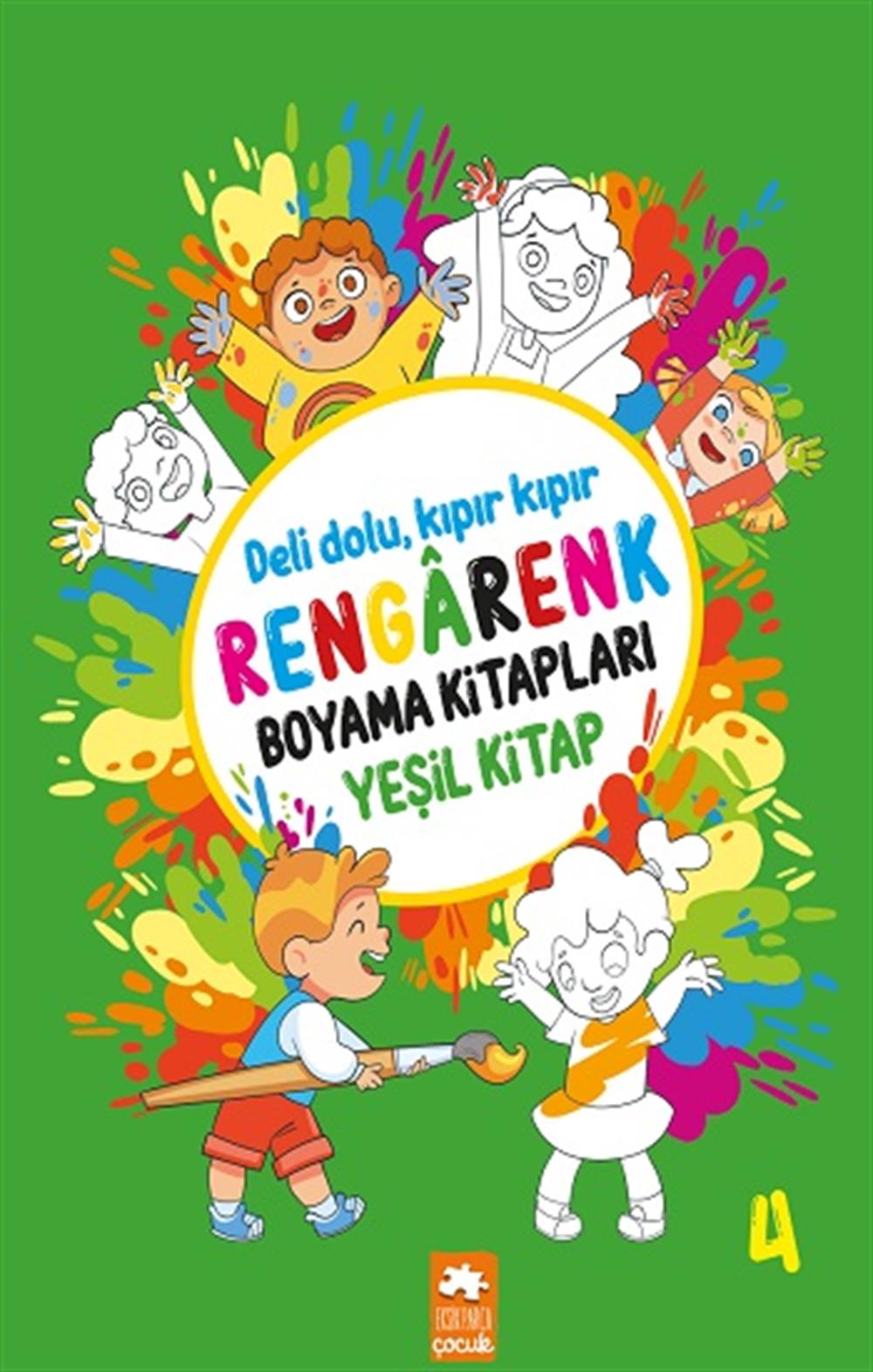 Rengarenk Boyama Kitapları - Yeşil Kitap