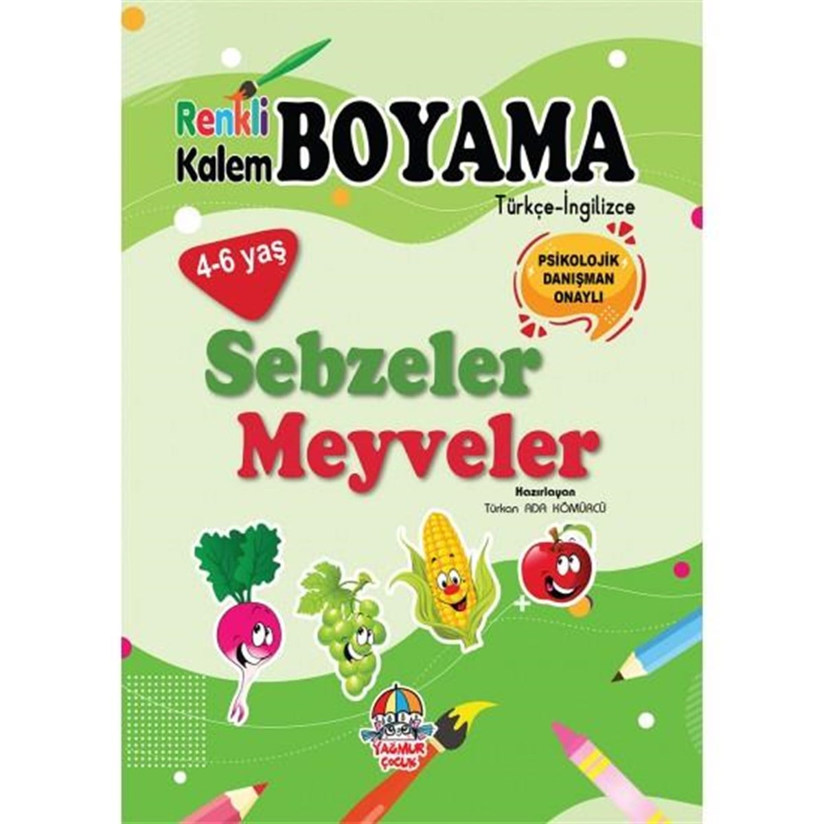 Renkli Kalem Boyama-Sebzeler Meyveler