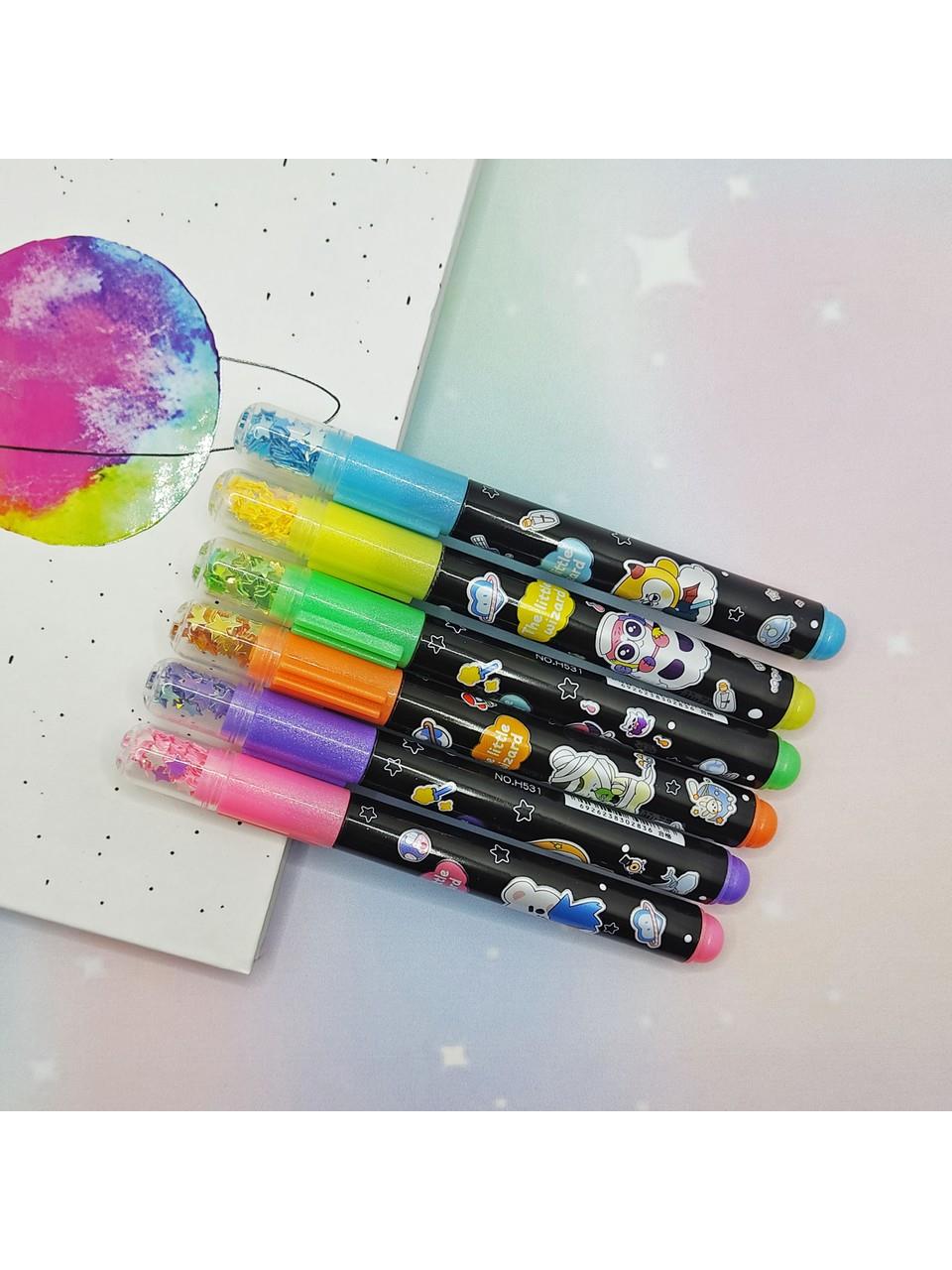 Renkli Yıldız Baskılı Pullu Damga Sihirbaz Fosforlu Kalem , Kolektif , Olgun Toys , 2417219727969 ,