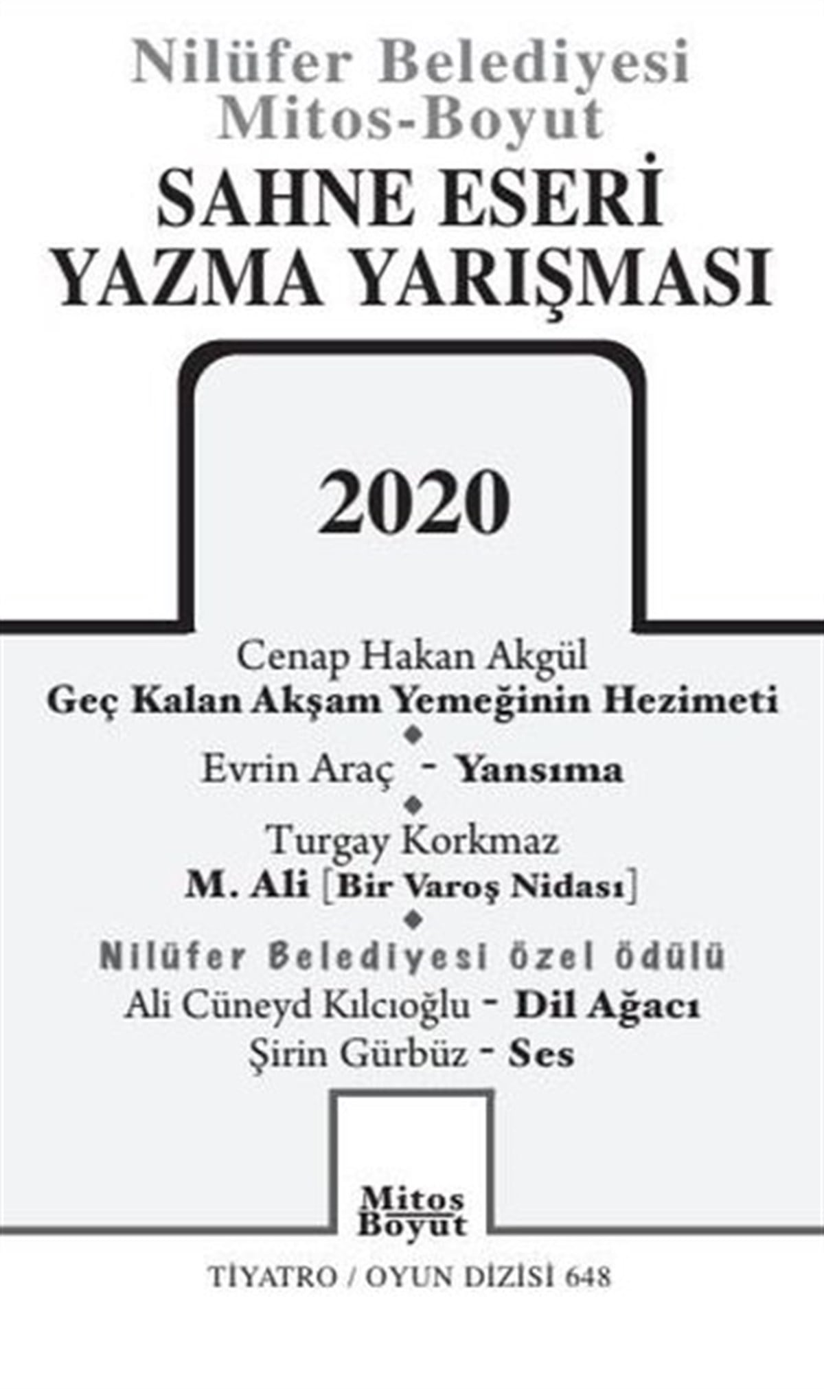 Sahne Eseri Yazma Yarışması 2020