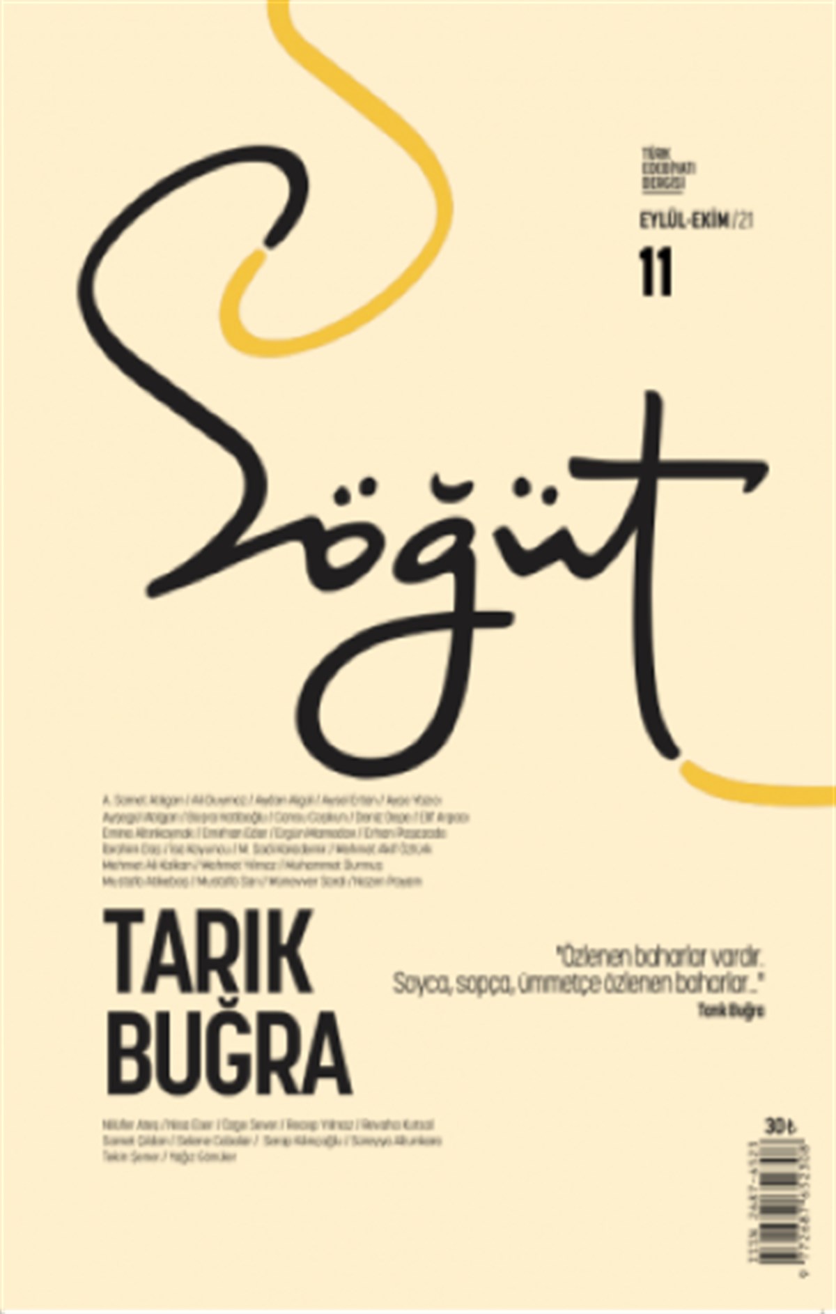 Söğüt - Türk Edebiyatı Dergisi Sayı 11 / Eylül - Ekim 2021
