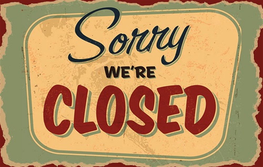 SORRY WE-RE CLOSED - POSTER