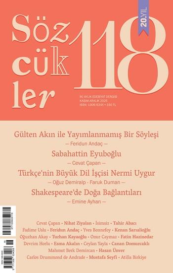 Sözcükler Dergisi 118. Sayı (Kasım-Aralık 2025)