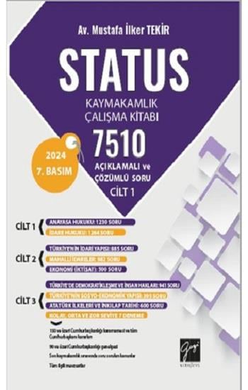 Status Kaymakamlık Çalışma Kitabı 7510 Açıklamalı Ve Çözümlü Soru Cilt 1