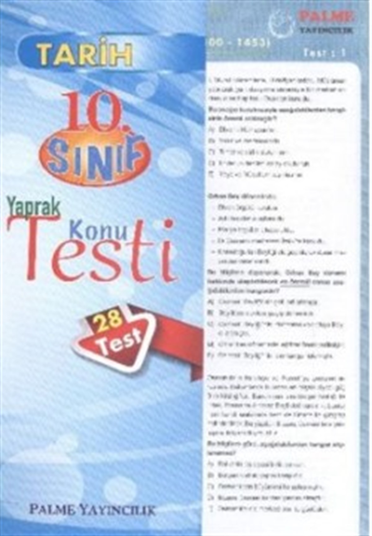 Tarih Yaprak Test 10. Sınıf