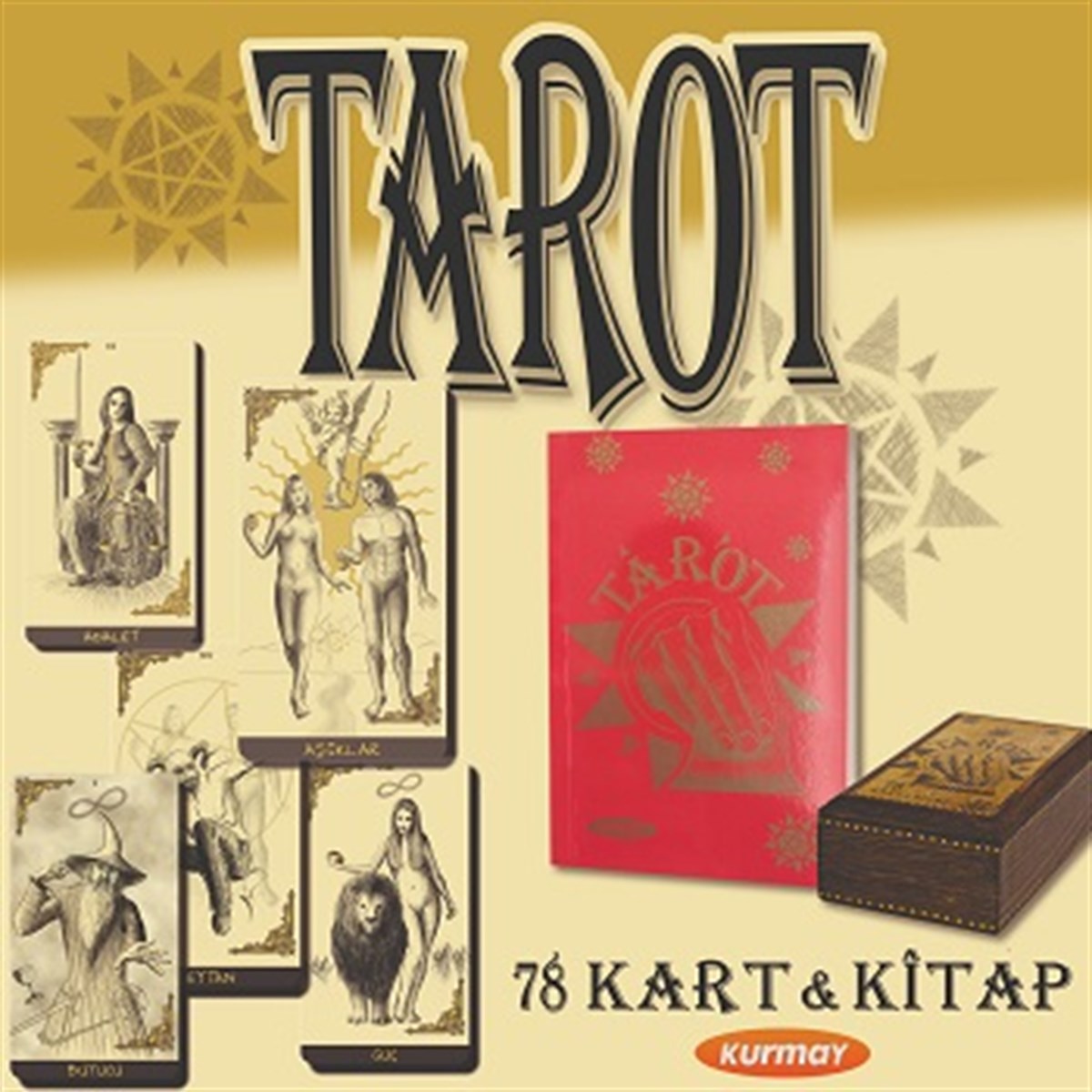 Tarot 78 Kart & Kitap Ahşap Kutulu