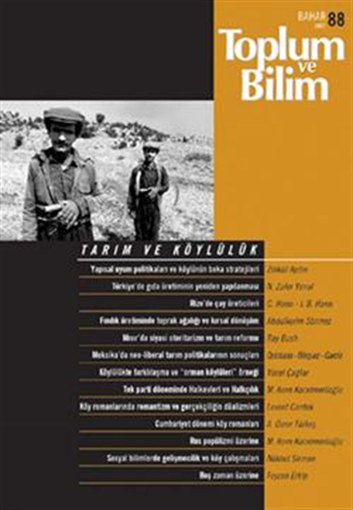 Toplum ve Bilim Sayı : 088