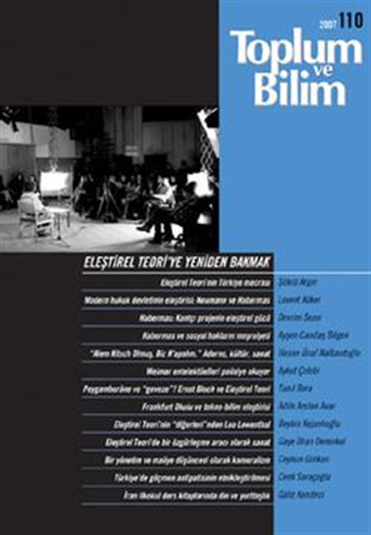 Toplum ve Bilim Sayı :110 (Aralık 2007)