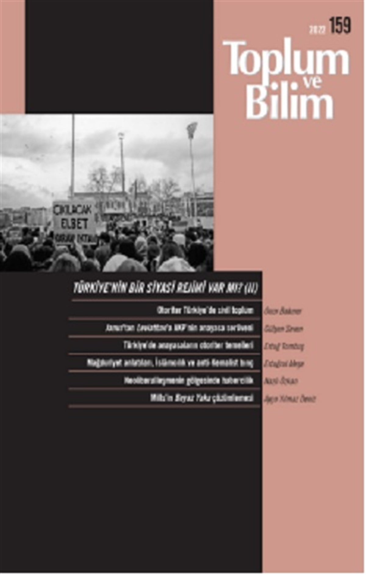 Toplum Ve Bilim Sayı 159