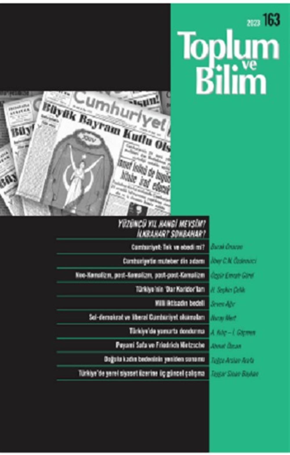 Toplum ve Bilim Sayı:163