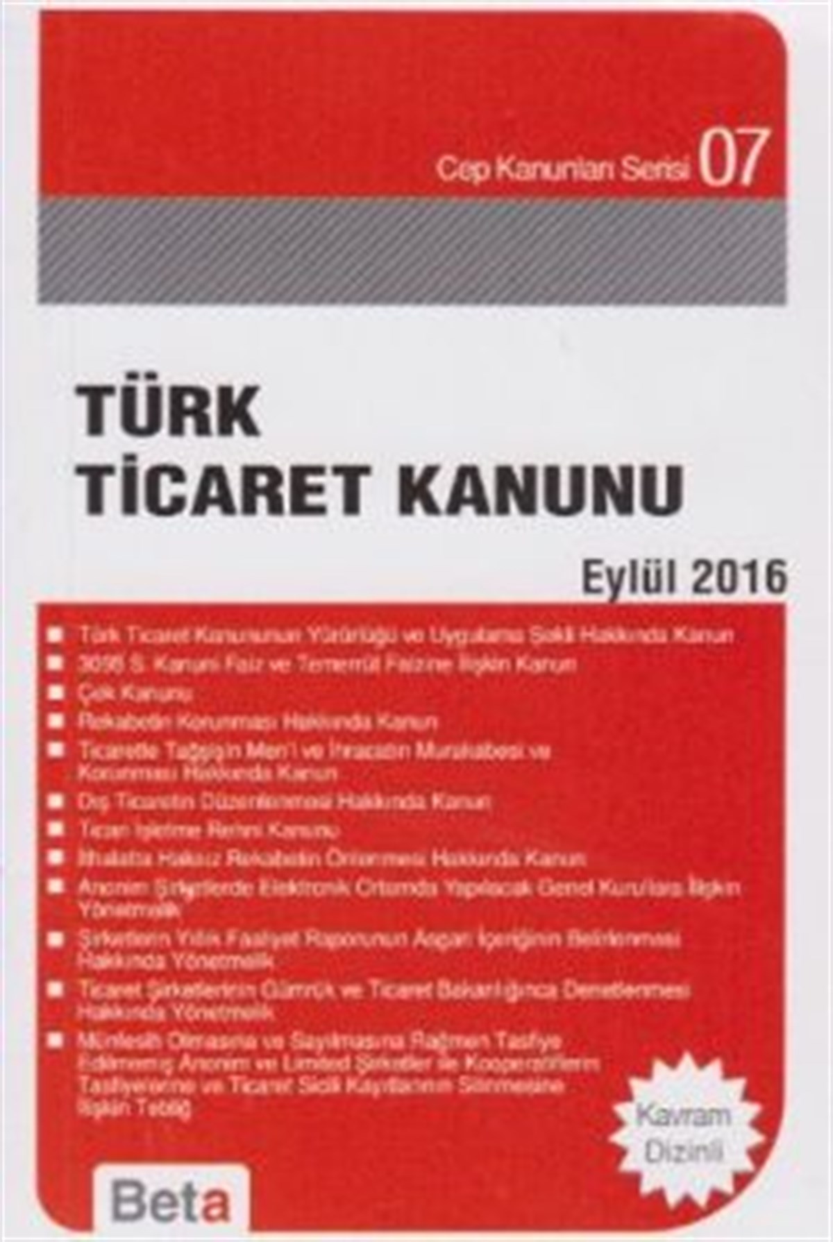 Türk Ticaret Kanunu Eylül 2016