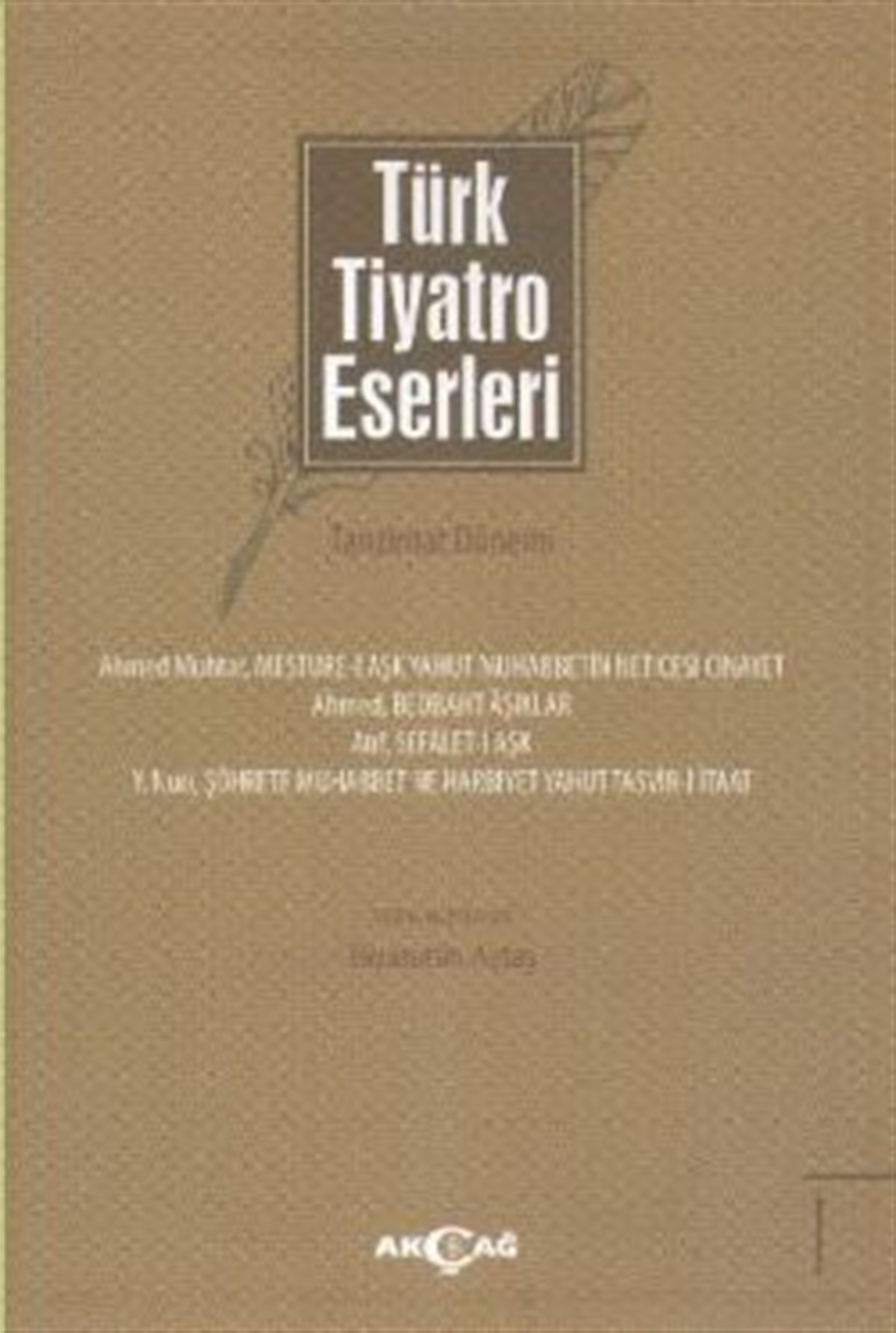 Türk Tiyatro Eserleri 1 Tanzimat Dönemi