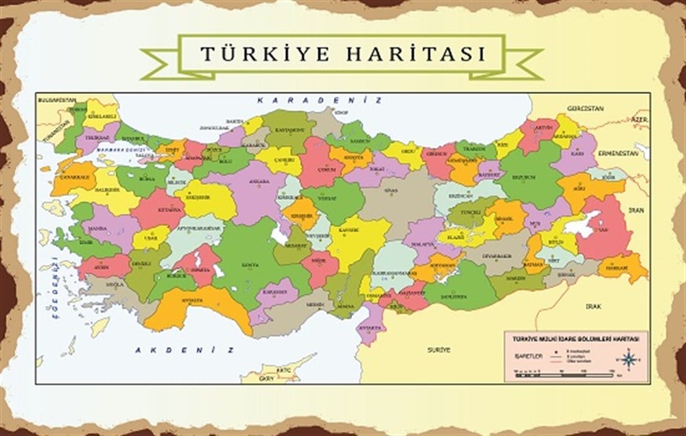TÜRKİYE HARİTASI - POSTER
