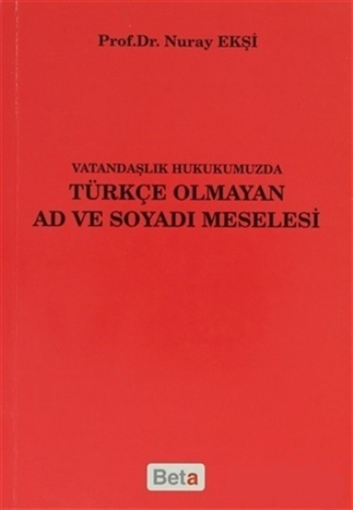 Vatandaşlık Hukukumuzda Türkçe Olmayan Ad ve Soyadı Meselesi