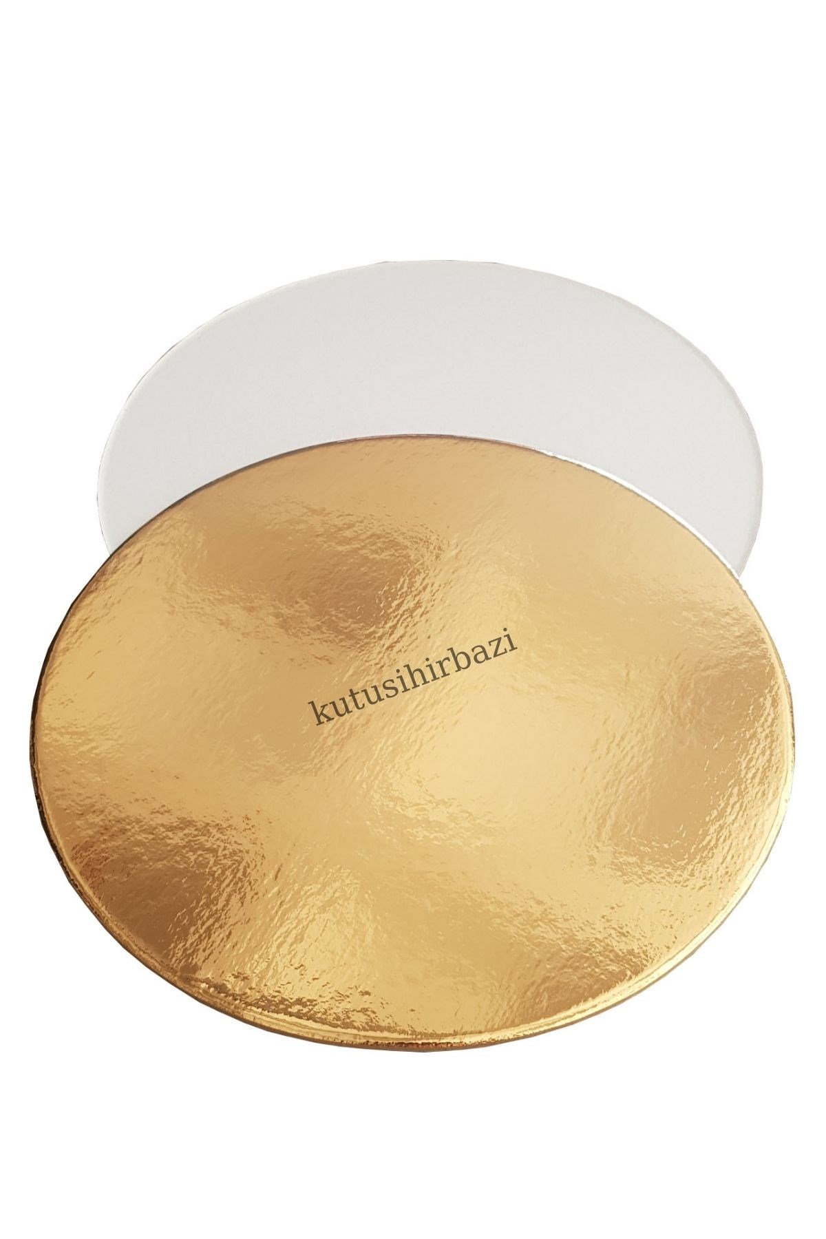 20 CM. GOLD-BEYAZ MUKAVVA PASTA ALTLIK