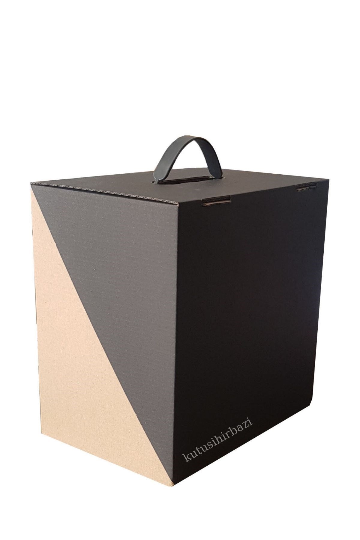 21x21x15 TUTMA SAPLI SİYAH DESEN ÇANTA MODEL