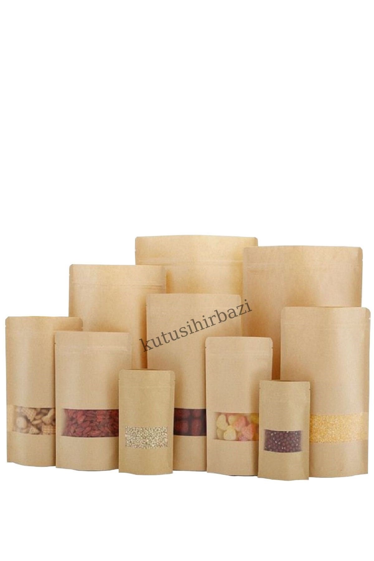 16x27 PENCERELİ KRAFT KİLİTLİ DOYPACK