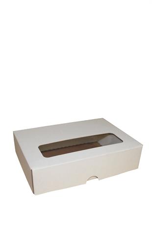 18x11,5x5 BEYAZ ASETAT PENCERELİ KUTU