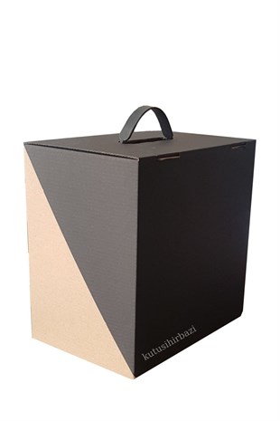 21x21x15 TUTMA SAPLI SİYAH DESEN ÇANTA MODEL